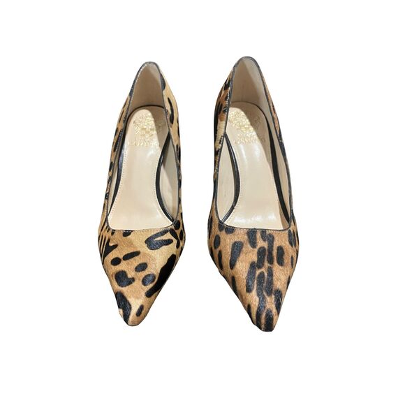 Vince Camuto Leopard Print Block Heel Pumps Size 6M - Picture 7 of 9